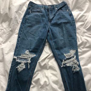 American Eagle Distressed High Waisted Mom Jeans